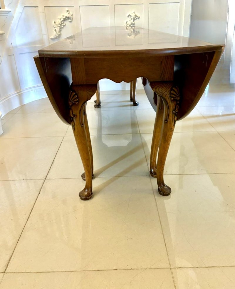 Large Antique Quality Figured Walnut 10 Seater Wake Dining Table - Image 14